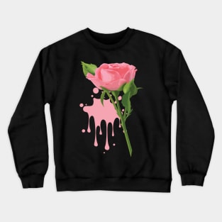 Pink Rose Crewneck Sweatshirt